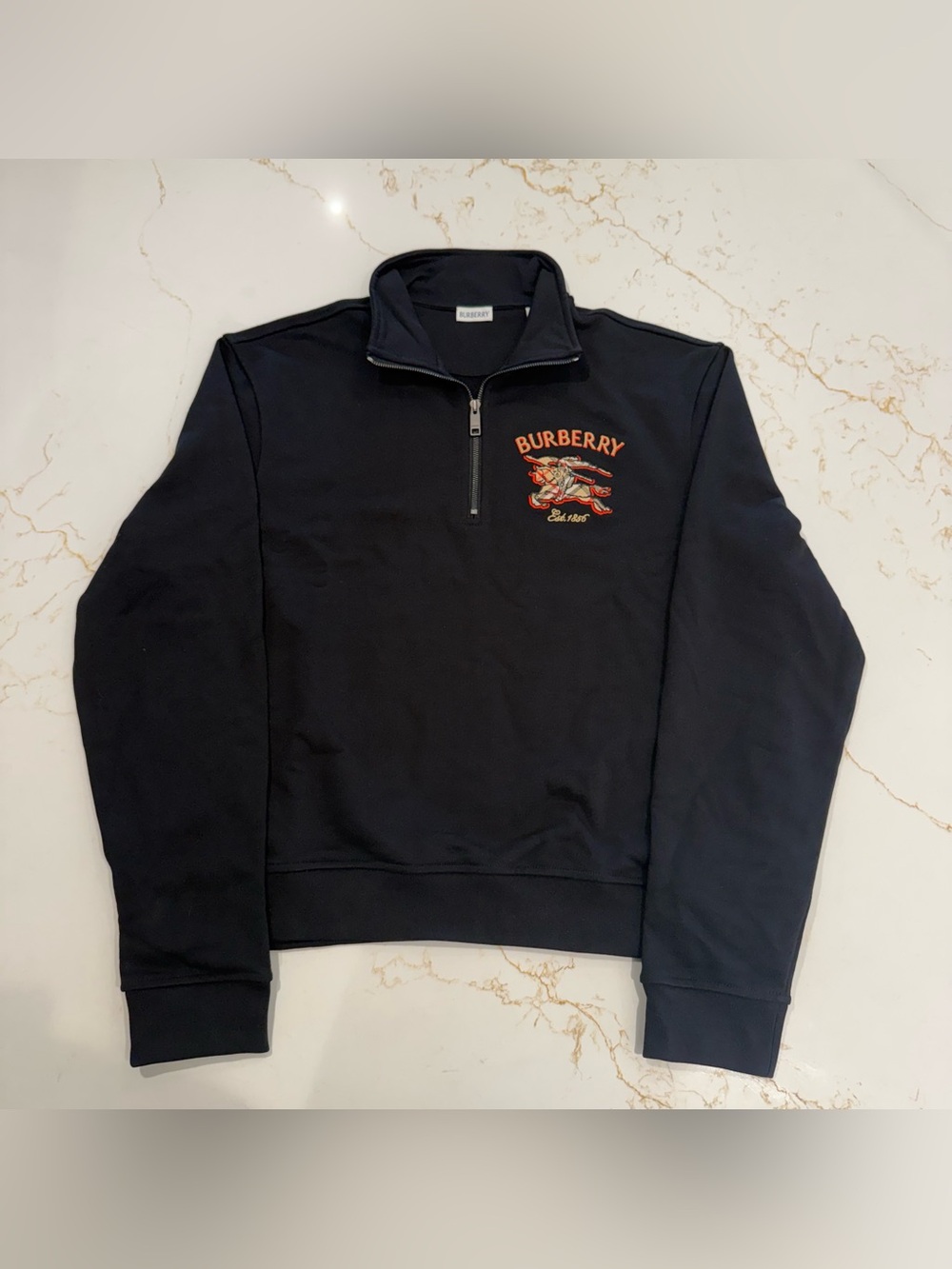 Burberry Knight Check Half-zip Sweatshirt Large